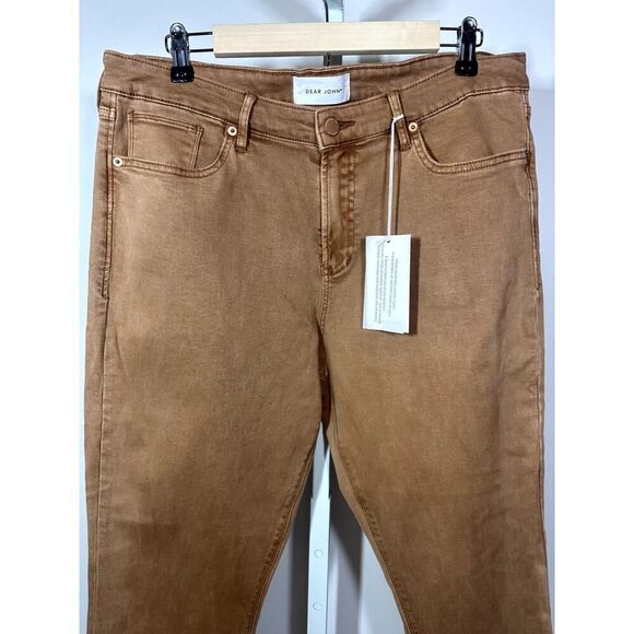 DEAR JOHN Women's Gisele Skinny Ankle Denim Jeans Brown/Butterscotch Size 33 - Picture 3 of 12